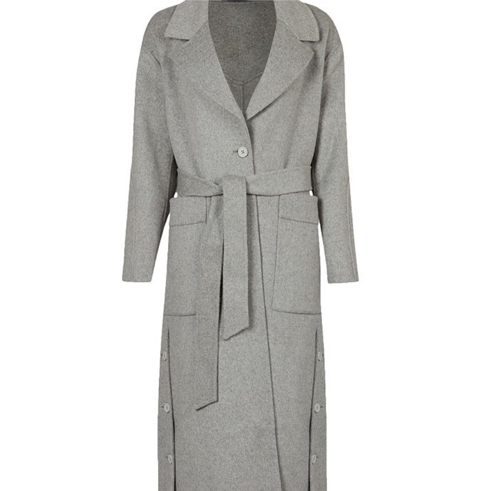 AllSaints Hazel gray Belted Coat
